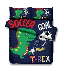 GENERICO - Cubrecama quilt de niñO diseño DINO soccer 1.5 plaza delgado verano