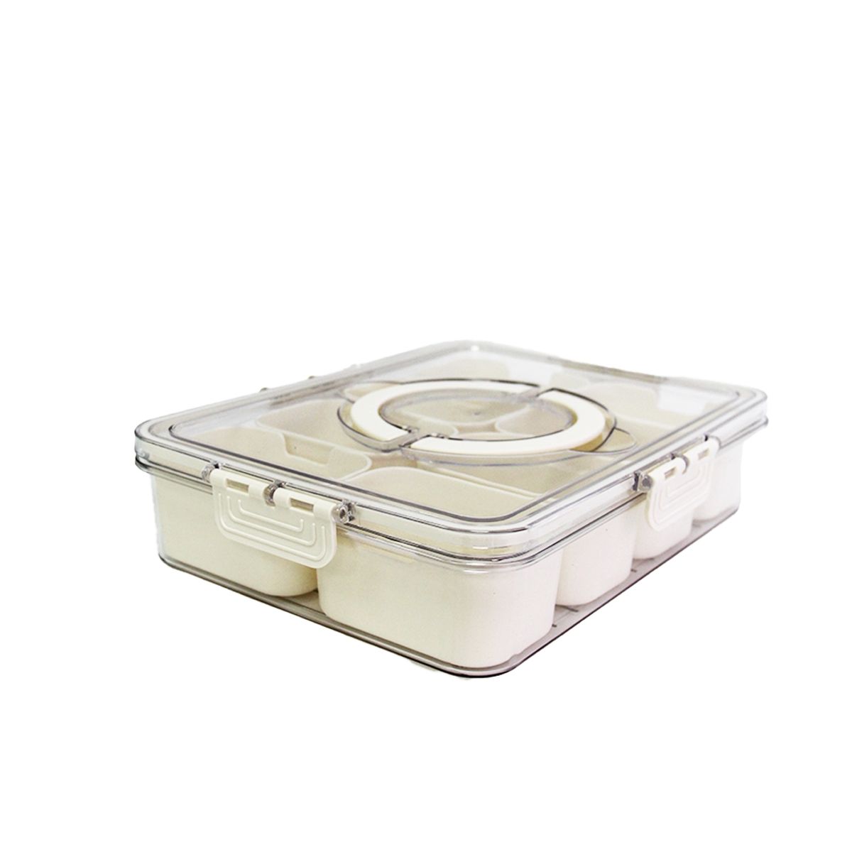 NEWTREE - Organizador para Refrigerador Cocina Con Tapa 8 Divisiones