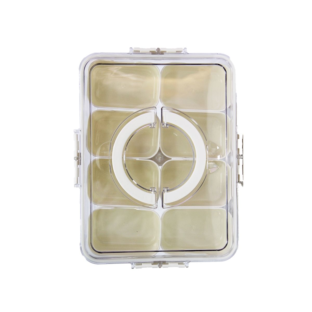 NEWTREE - Organizador para Refrigerador Cocina Con Tapa 8 Divisiones