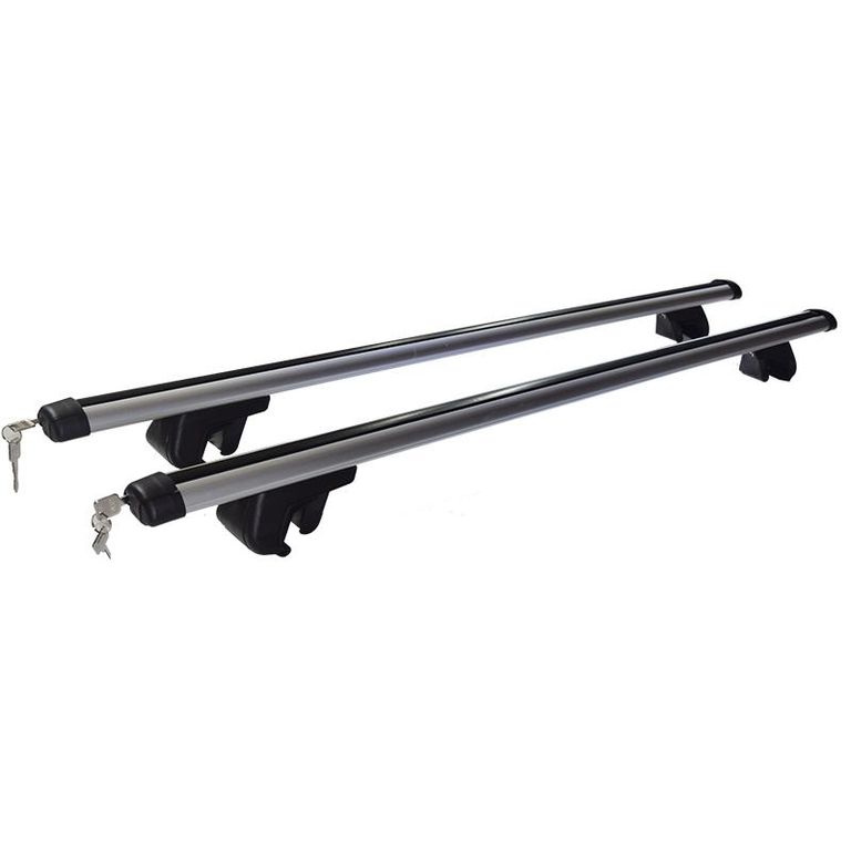 Barra Porta Equipaje Universal Aluminio 116 cms + Llave