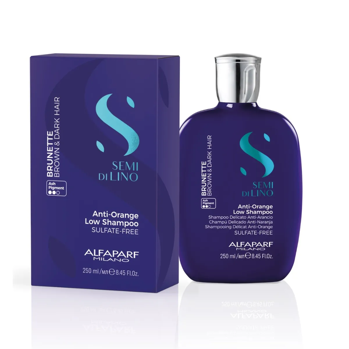 ALFAPARF MILANO - SHAMPOO MATIZADOR AZUL CABBELLOS CASTAÑOS BRUNETTE ALFAPARF 250 ML.