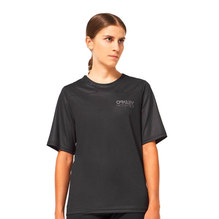 OAKLEY Polera MTB Oakley Factory Pilot Lite SS Mujer Negro