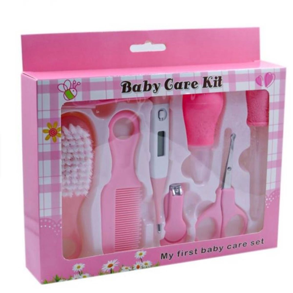 GENERICO - Kit De Higiene Salud Y Cuidados Recién Nacido Med Rosado