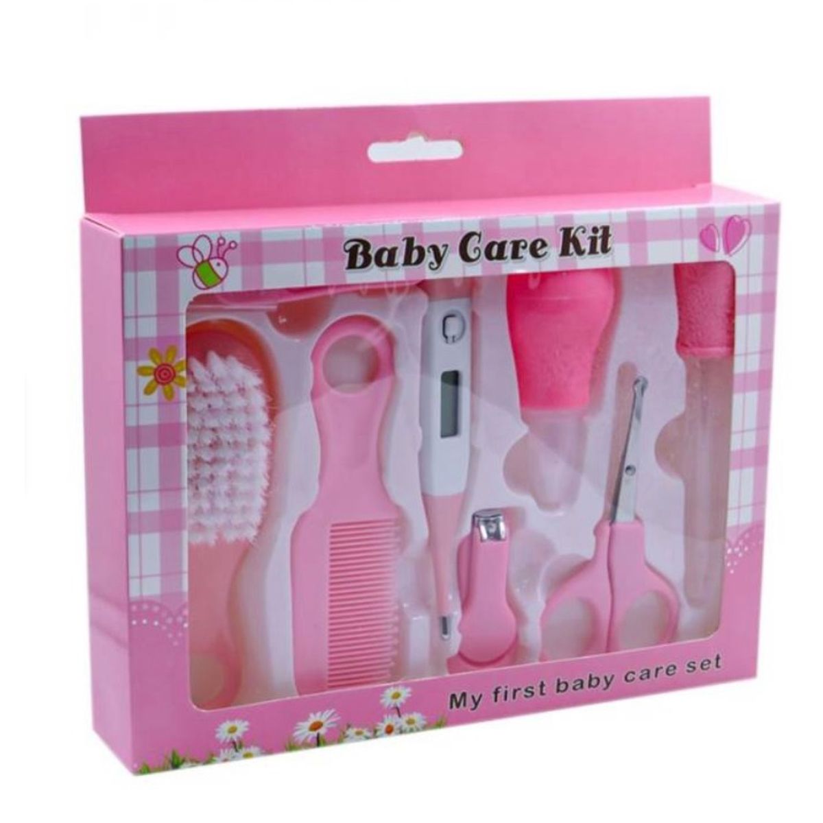 GENERICO - Kit De Higiene Salud Y Cuidados Recién Nacido Med Rosado