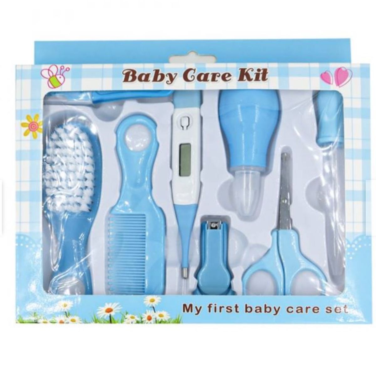GENERICO - Kit De Higiene Salud Y Cuidados Recién Nacido Med Celeste