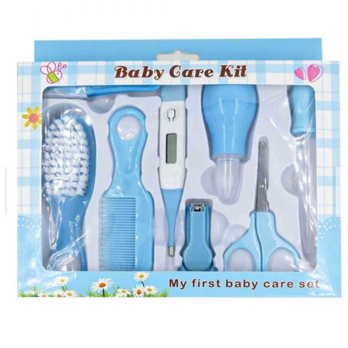 GENERICO - Kit De Higiene Salud Y Cuidados Recién Nacido Med Celeste