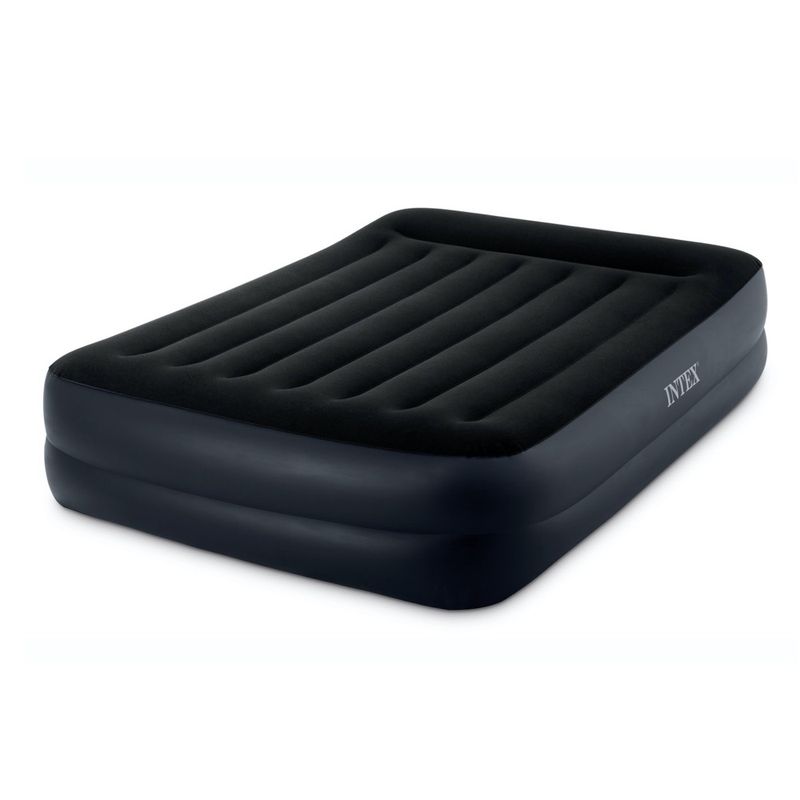 INTEX - Colchón Inflable Intex 2 Plaza Pillow Dura-Beam con Inflador Eléctrico