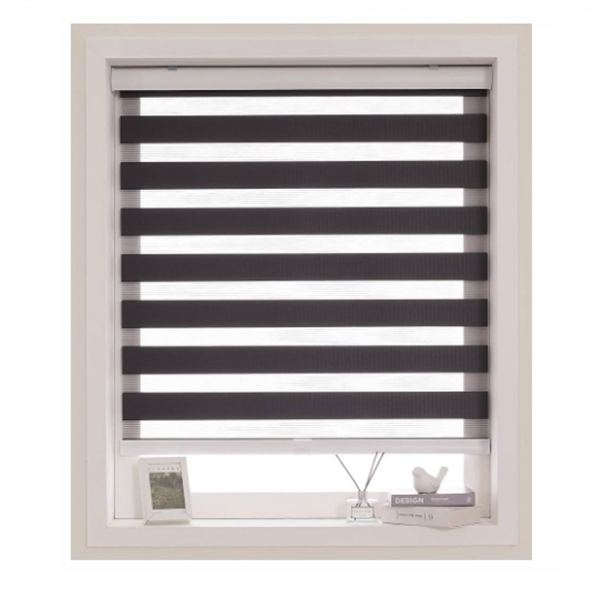 GENERICO - Cortina Roller Dúo Negro 150x200cm