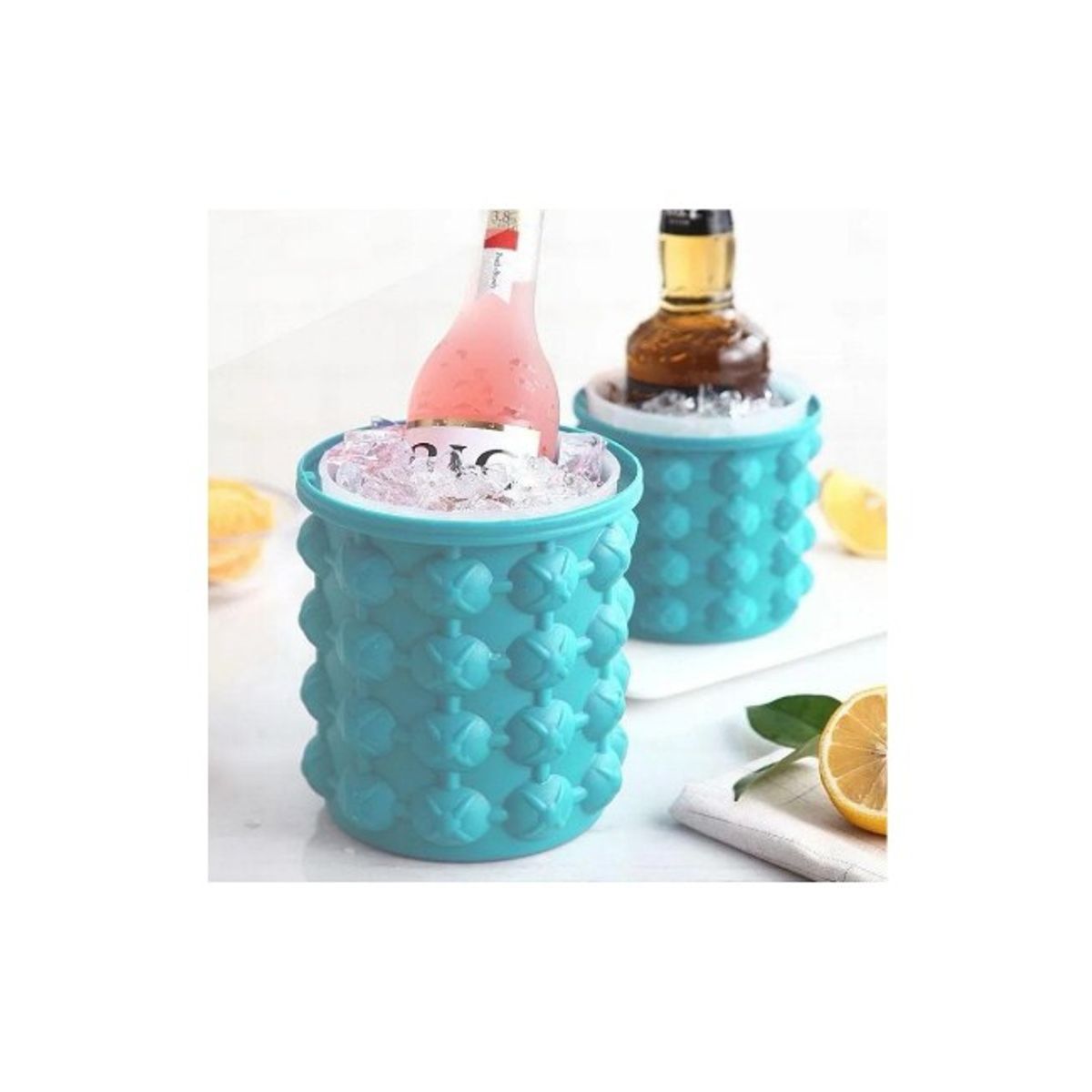 GENERICO - Hielera Cubeta Cubetera Hielo Fácil Con Tapa