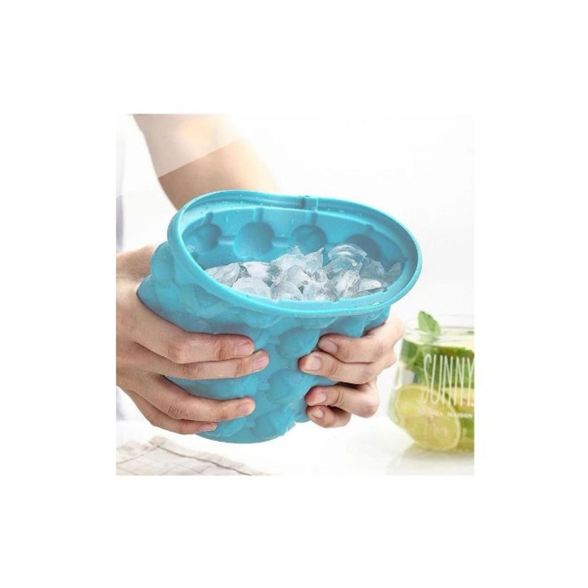 GENERICO - Hielera Cubeta Cubetera Hielo Fácil Con Tapa