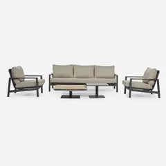ROSEN - Living de Terraza Maldivas 5 Piezas Gris