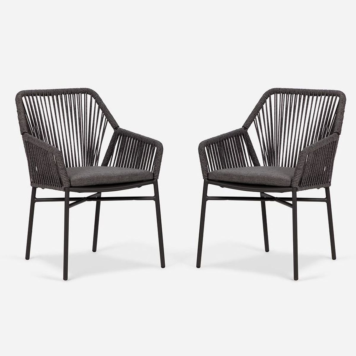 ROSEN - Set 2 Sillas de Terraza Rosen Matira Gris