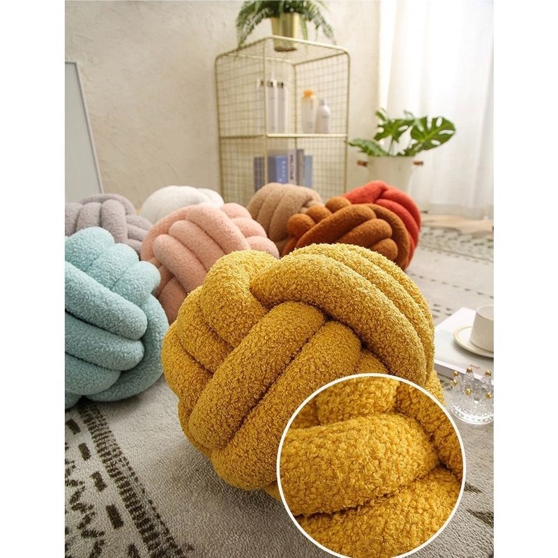 GENERICO - Cojin Decorativo Modelo Nudo Acolchado Color Amarillo