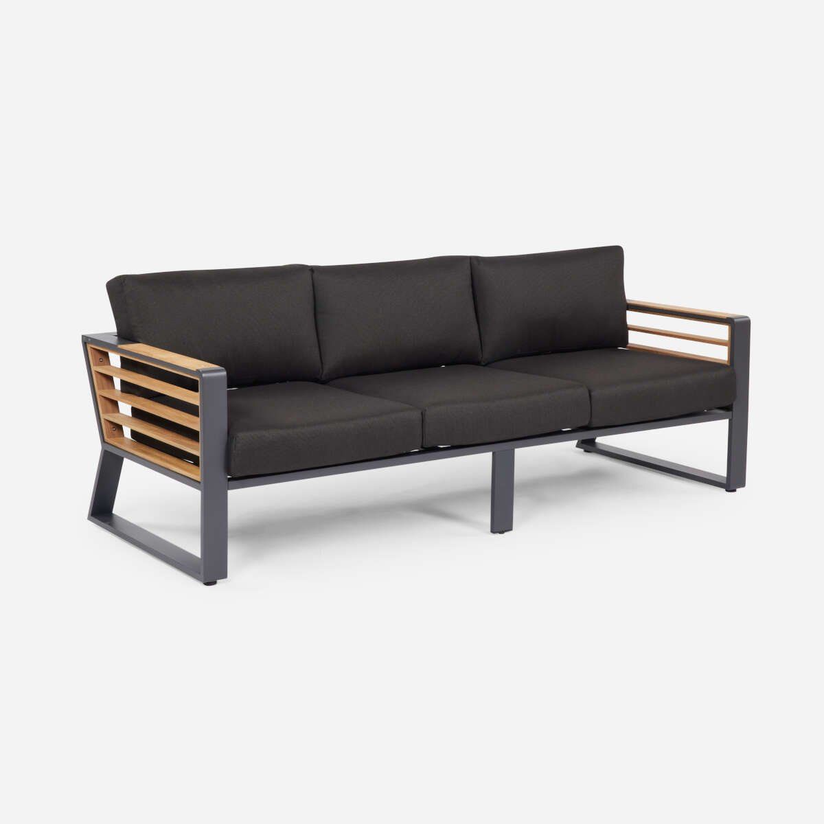 ROSEN - Set living de Terraza Rosen Marasusa II 4 Piezas Negro