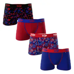 TOP - Boxer Niño Algodón Universidad de Chile Pack 4 C3 Top.