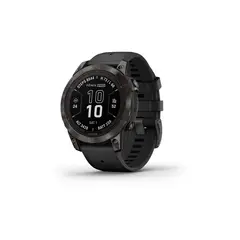 GARMIN - Smartwatch fenix 7 Pro Sapph Solar CrbnGry Ti w/Blk Band