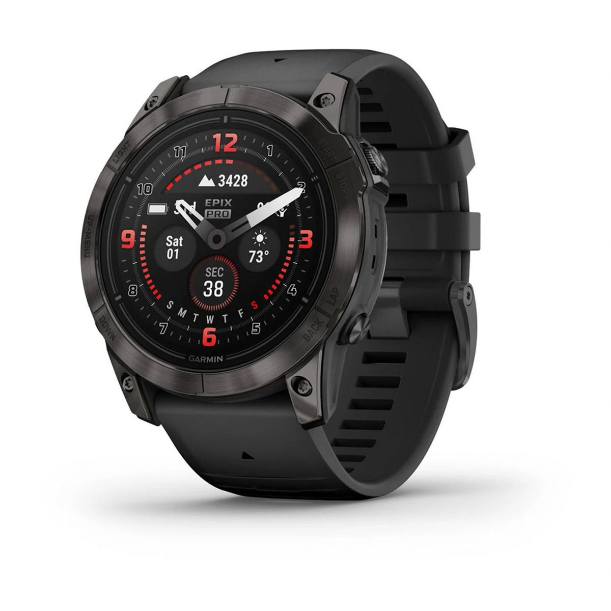GARMIN - Smartwatch epix Pro (g2) Sapph 51mm Crbn Gray DLC Ti w/Blk GARMIN