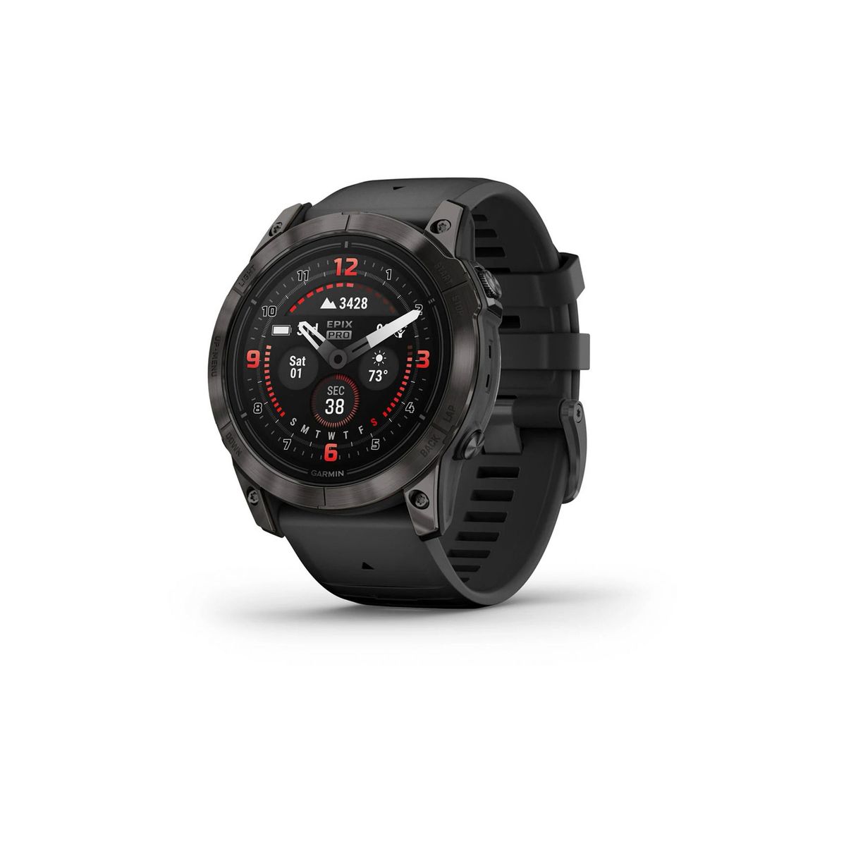 GARMIN - Smartwatch epix Pro (g2) Sapph 51mm Crbn Gray DLC Ti w/Blk GARMIN