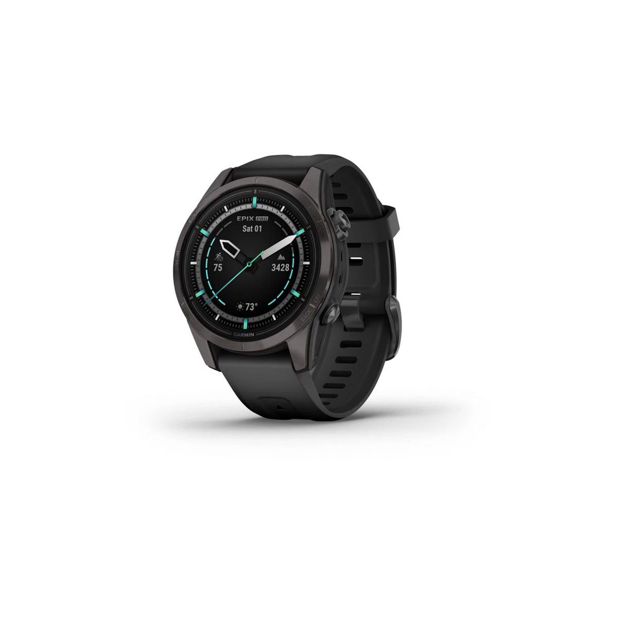 GARMIN - Smartwatch epix Pro (g2) Sapph 42mm CrbnGry Ti w/Blk/Slate GARMIN