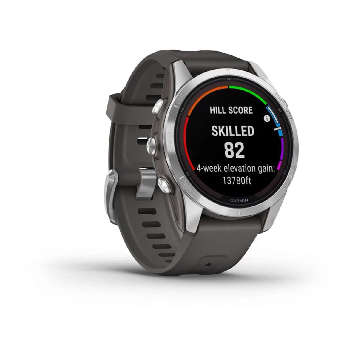 GARMIN - Smartwatch fenix 7S Pro - Solar Pass Steel w/Gray Band GARMIN