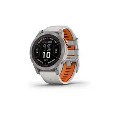 GARMIN - Smartwatch fenix 7 Pro Sapph Solar Ti w/Gry/Orange Band