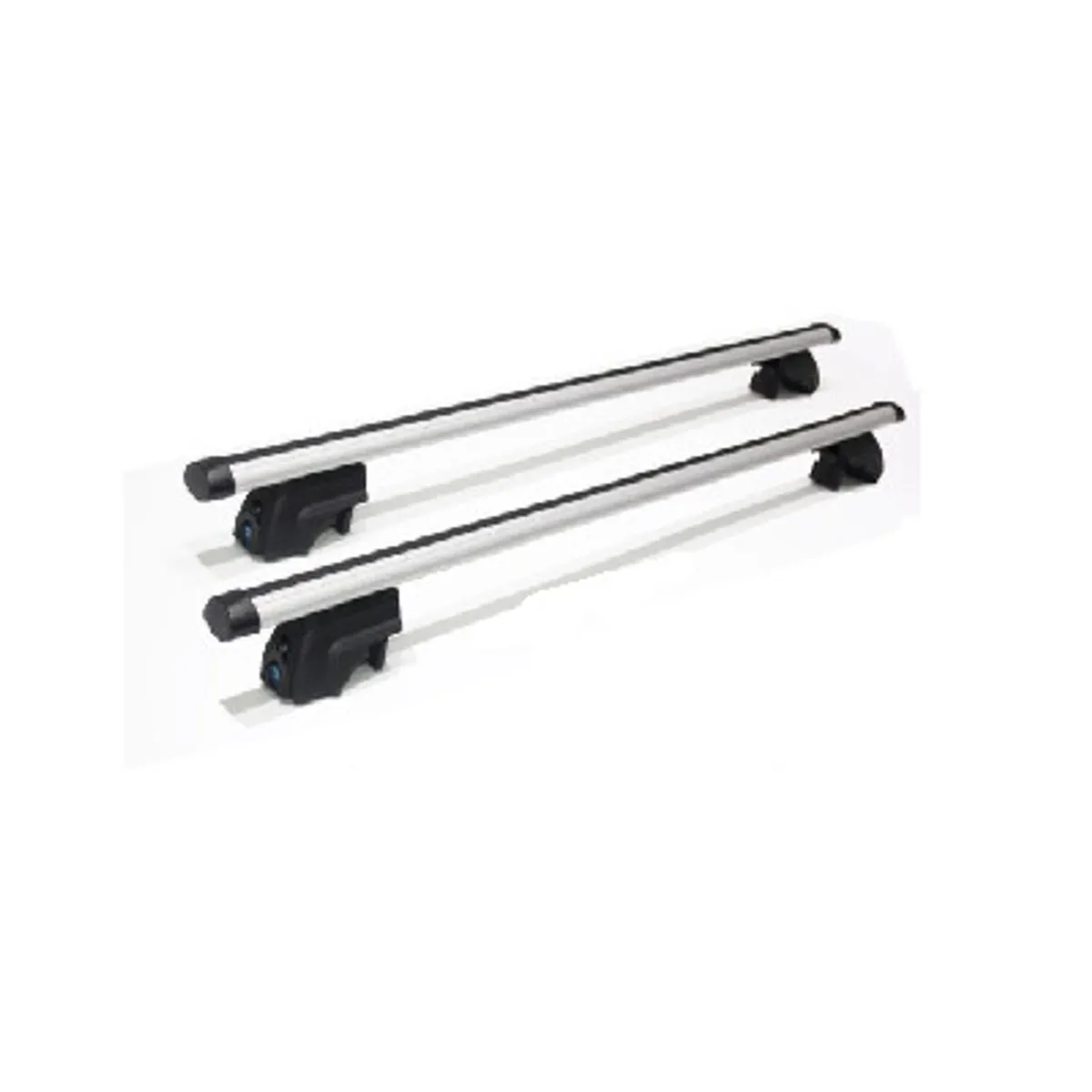 FLAMINGOS - Barra Porta Equipaje Universal para Barras Laterales Pegadas a Techo Kia 130 cms + Llave