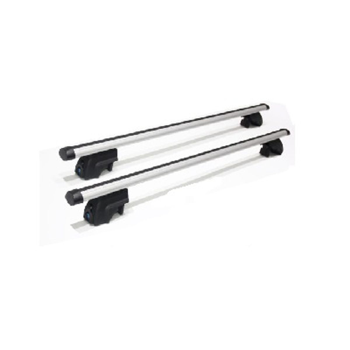 FLAMINGOS - Barra Porta Equipaje Aerodinamica Universal para Barras Laterales Pegadas a Techo Kia 120 cms + Llave