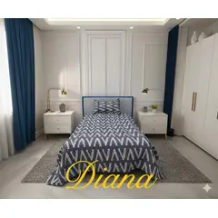 GENERICO - CUBRECAMA QUILT DE VERANO 1.5 PLAZA GRIS CON DISEÑO MODERNO EN FORMA DE V