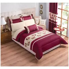 GENERICO - CUBRECAMA QUILT DELGADO 1.5 PLAZA DE VERANO BURDEO ESTAMPADO DE HOJAS