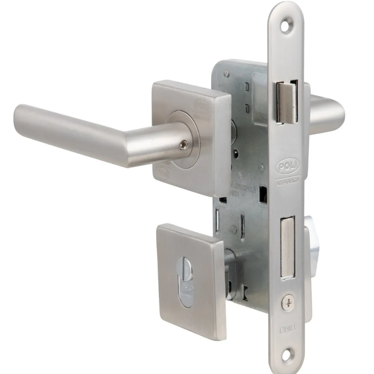 POLI - Cerradura Embutida Piano B40 Baño Perilla/Ranura