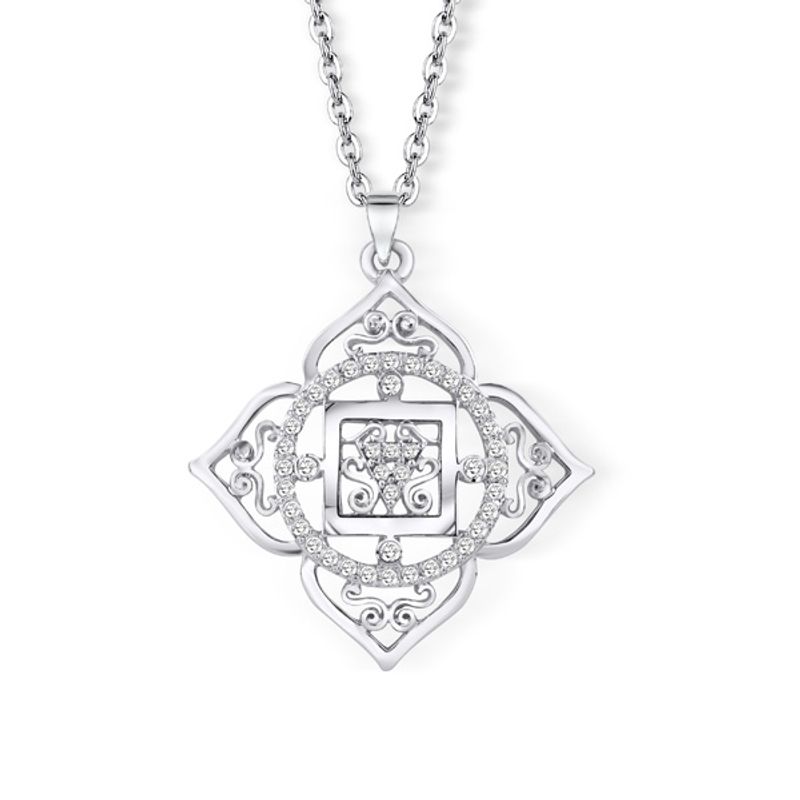 GENERICO - Collar chakra sacro pendant con cristales de Swarovski