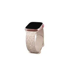 GENERICO - Correa Silicona para Apple Watch 38/40/41 Texturizada milk cafe