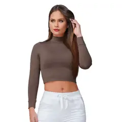 TRUCCOS JEANS - Polera Manga Larga Color Mocca Negro Trucco´s Jeans B03025565