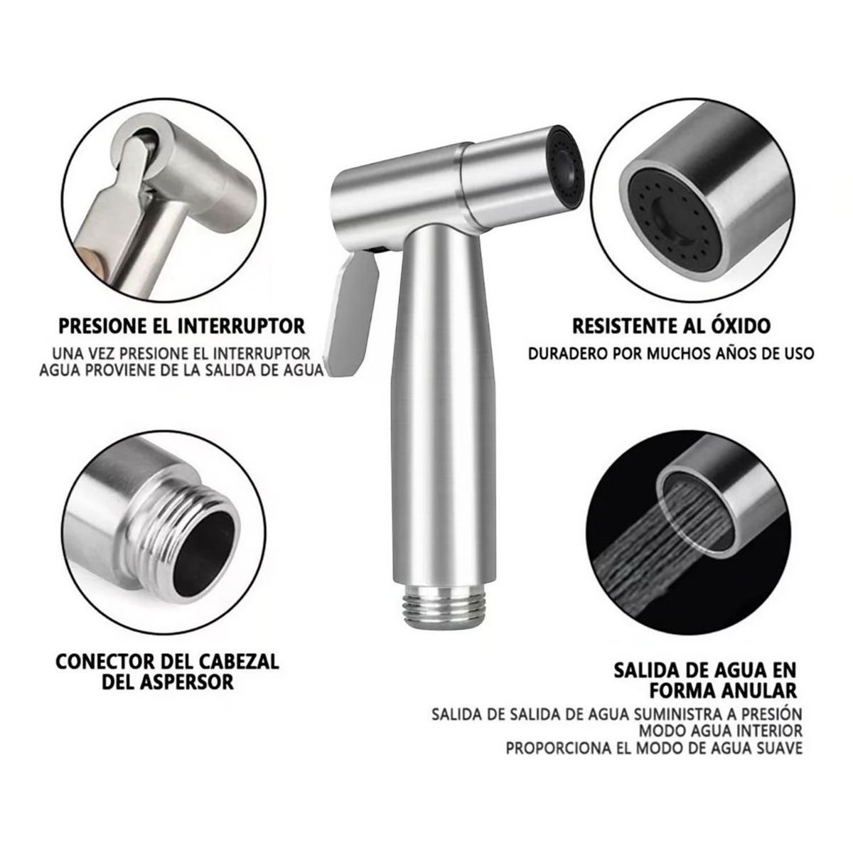 ALDAY - Kit Completo de Ducha Bidet en Acero Inoxidable- Alday
