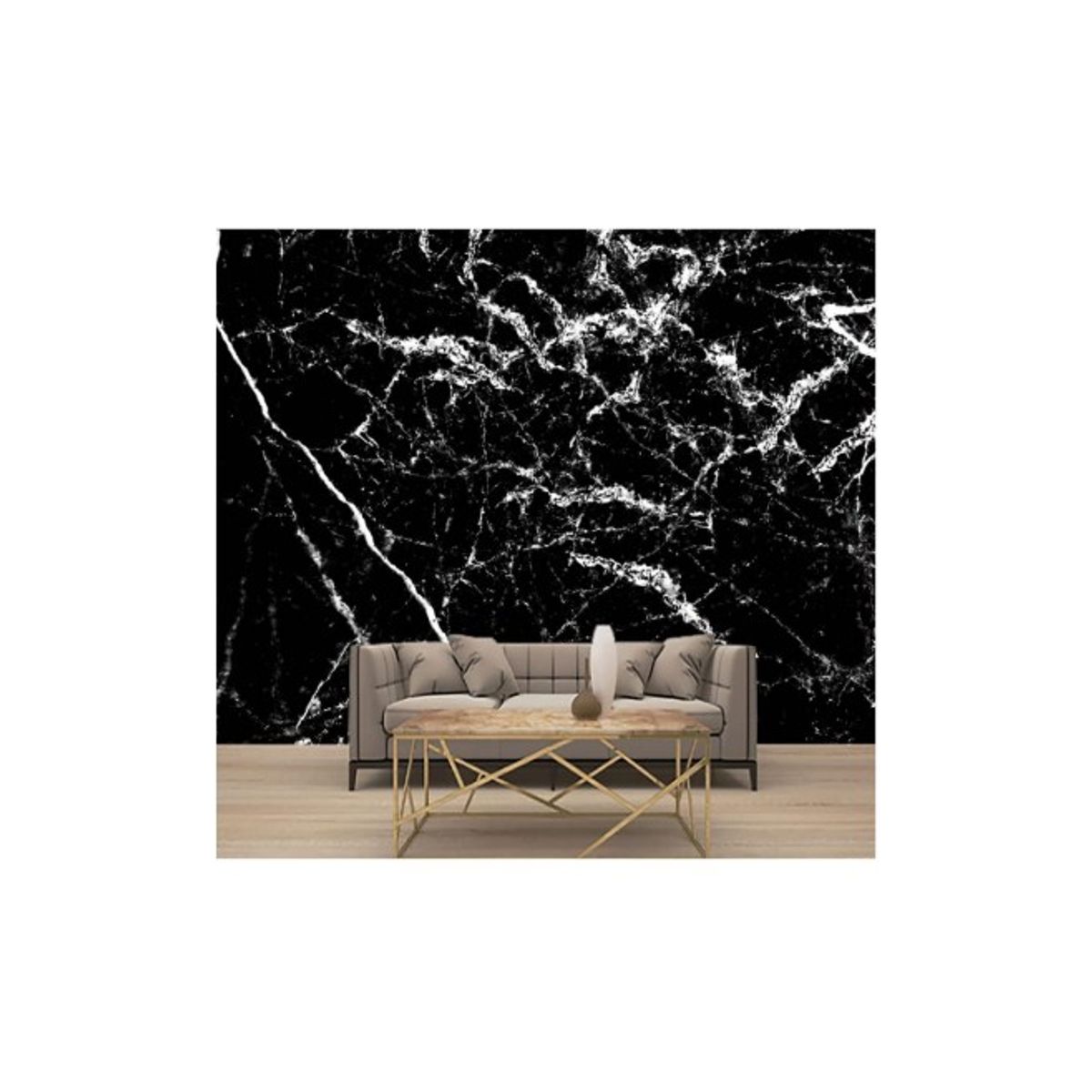 GENERICO - PACK DE 10 Pegatinas Autoadhesivas Pared Diseño Marmol - 60x60cm