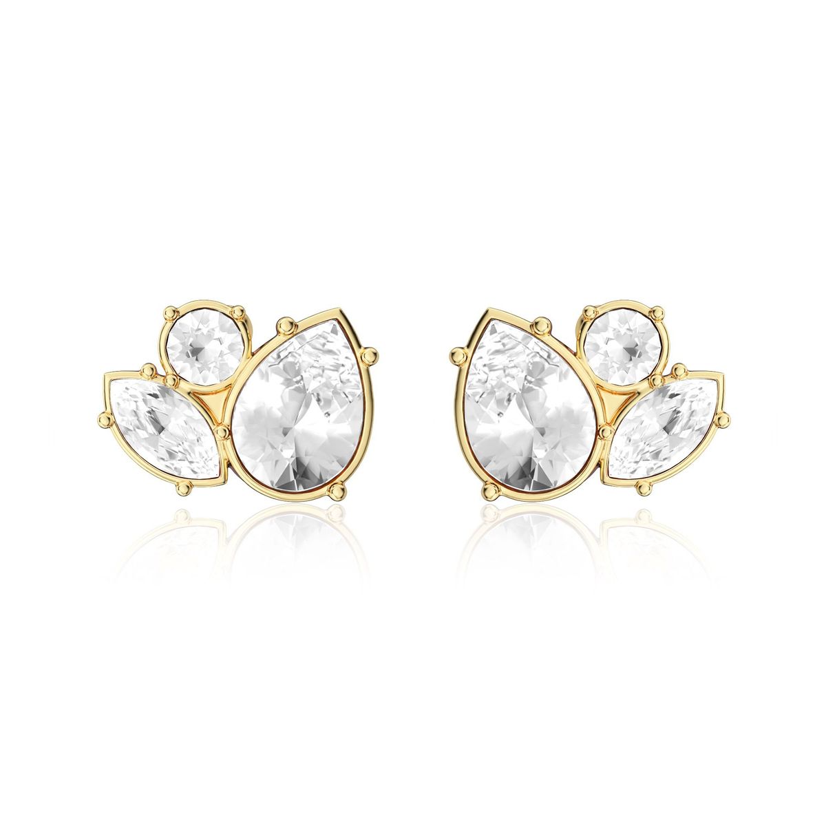 BLOOM CRYSTAL - Aro Katia con cristal de Swarovski con baño en oro Portador de dije