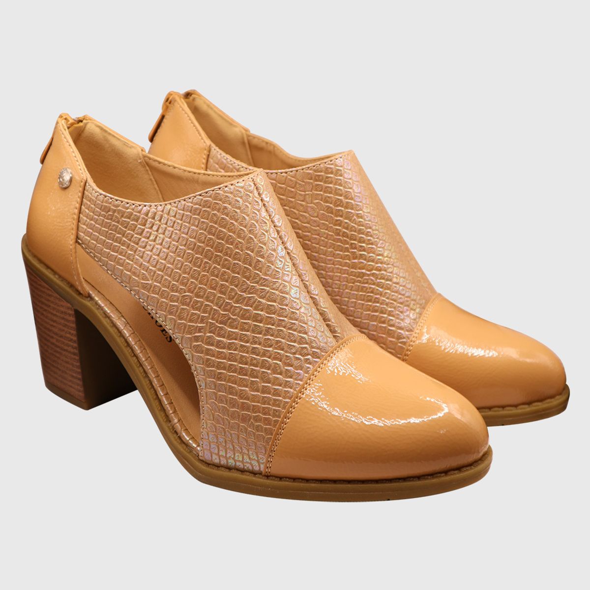 DINASTELLA - Botines de taco alto Color Cafe de Mujer con Tunel Casuales Danicolle