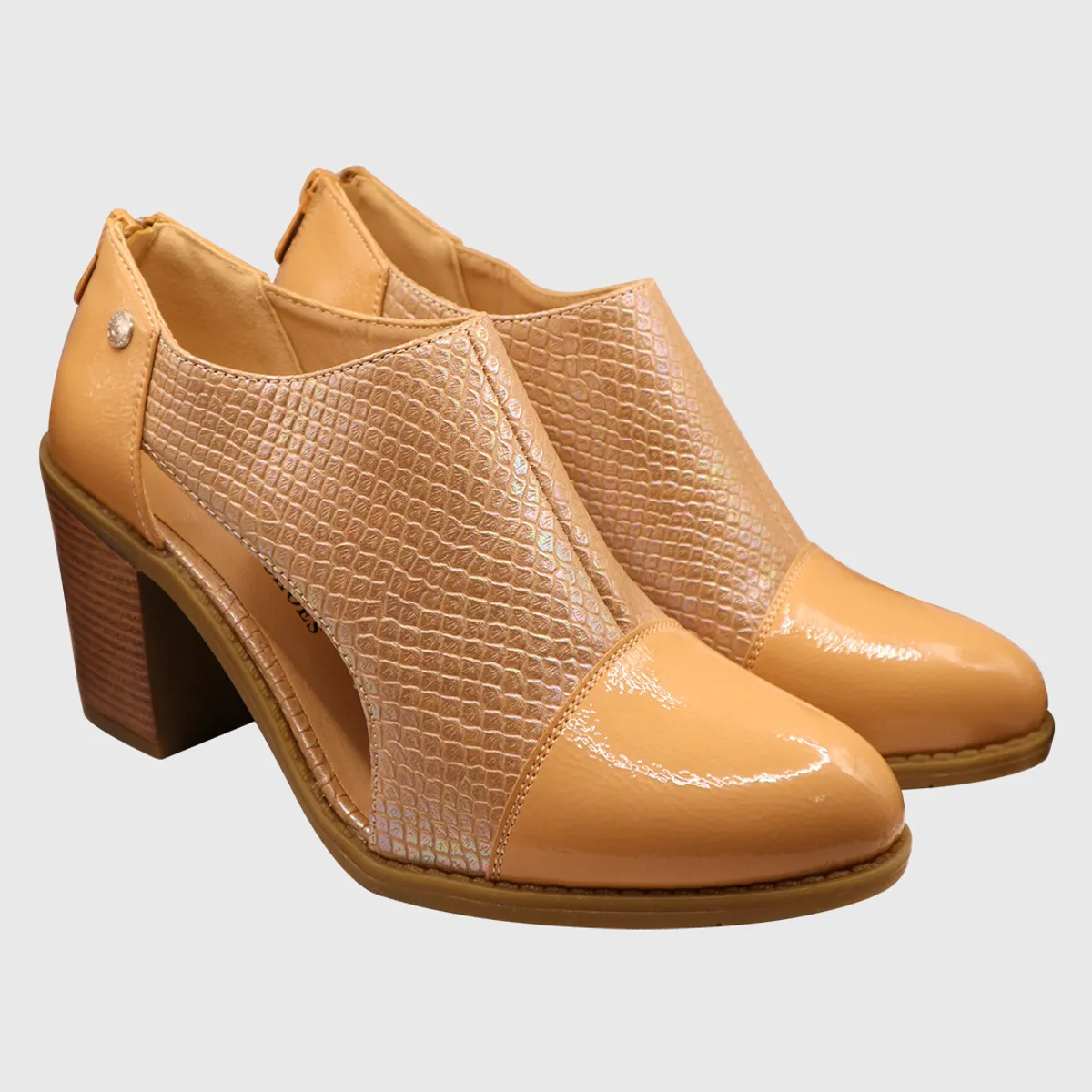 DINASTELLA - Botines de taco alto Color Cafe de Mujer con Tunel Casuales Danicolle