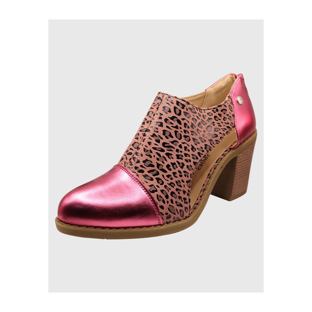 DINASTELLA - Botines de taco alto Fucsia de Mujer con Tunel Animal Print Danicolle