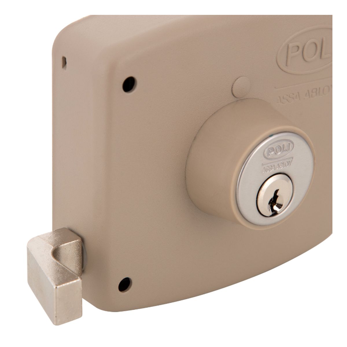 POLI - Cerradura Sobreponer Poli Bandera Puerta Beige