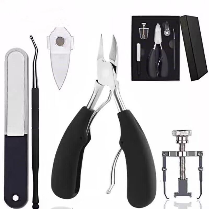 GENERICO - Kit Herramientas Uñas Encarnadas Set Pedicura Corta Uñas 5pz