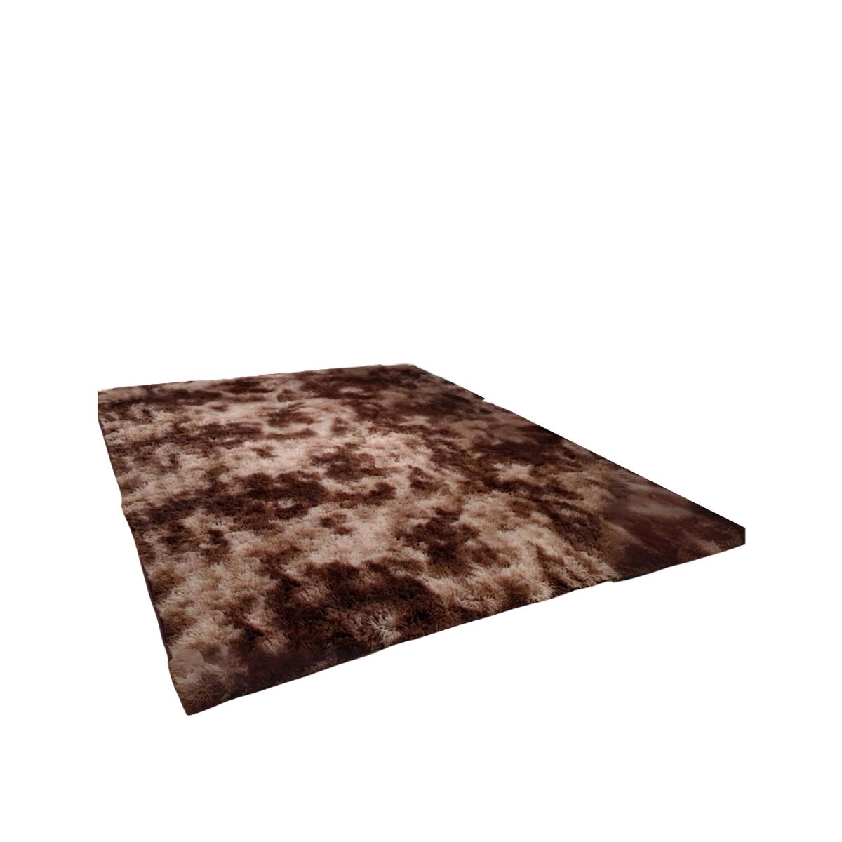 GENERICO - Alfombra Peluda Para Living  Café Jaspeado 180x200cm