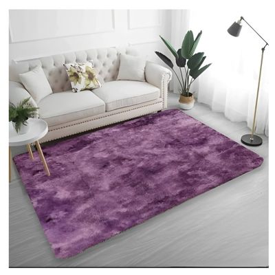 Imagen 2 del producto Alfombra Peluda Para Living Morado Jaspeado 180x200cm