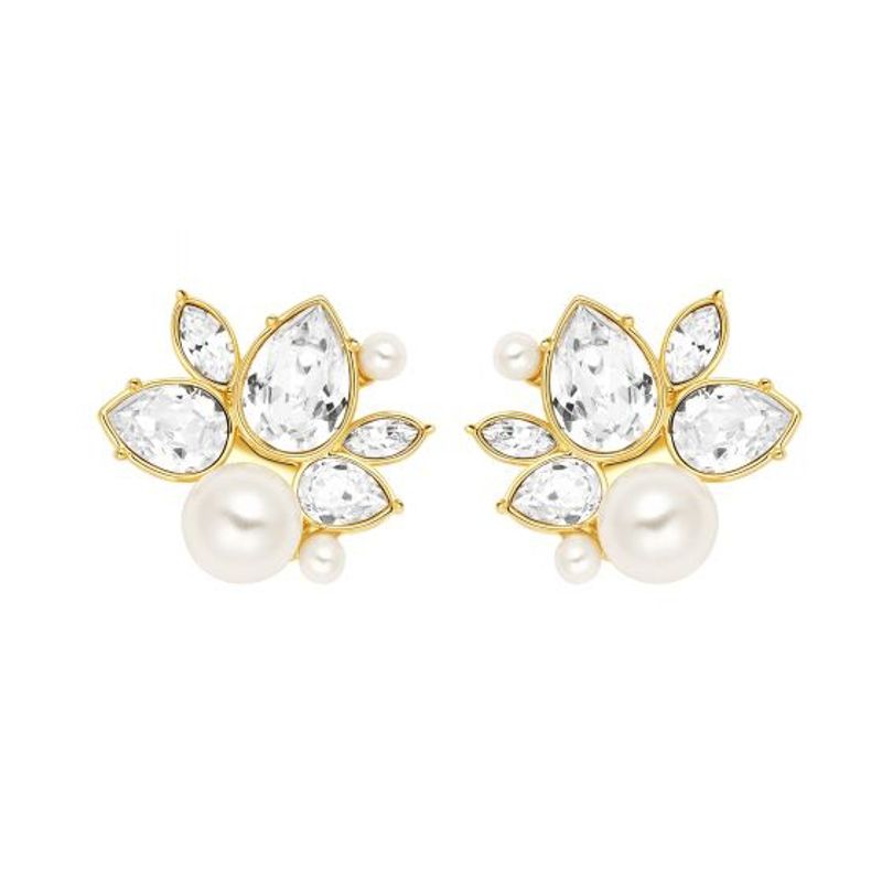 BLOOM CRYSTAL - Aros de con perla y cristal de Swarovski