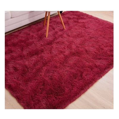 Imagen 2 del producto Alfombra Peluda Para Living Burdeo 180x200cm