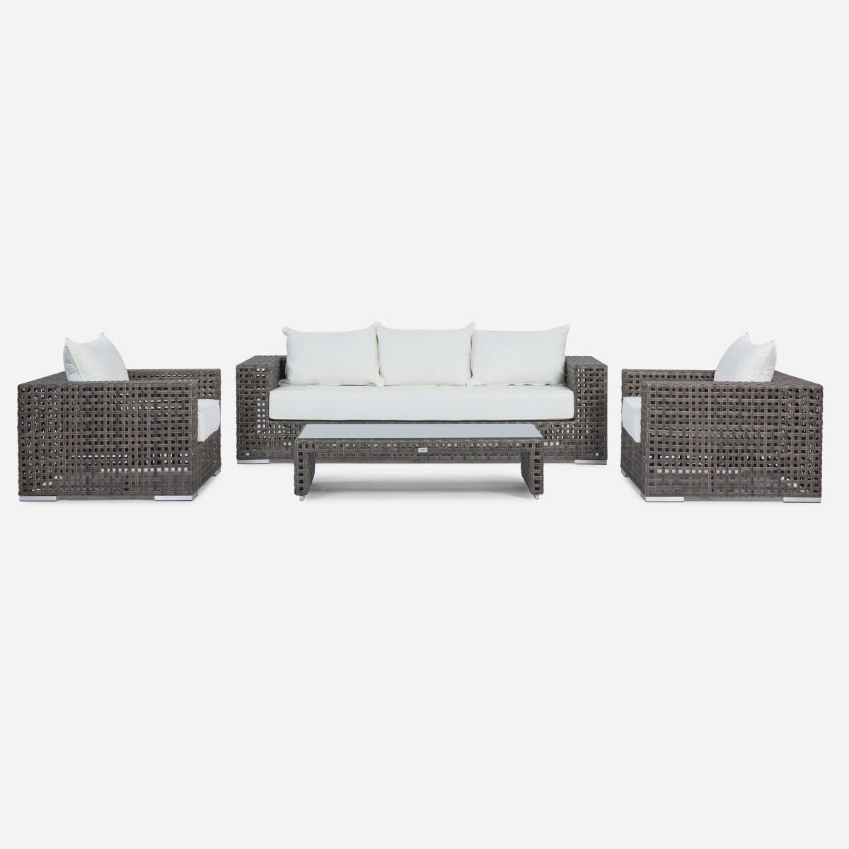 ROSEN - Living de Terraza Rosen Sunday Rattan 4 Piezas Beige