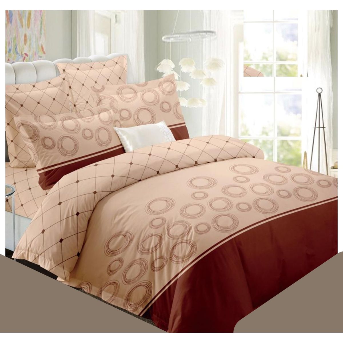 GENERICO - CUBRECAMA QUILT DE VERANO 1.5 PLAZA  ELEGANTE DISEÑO