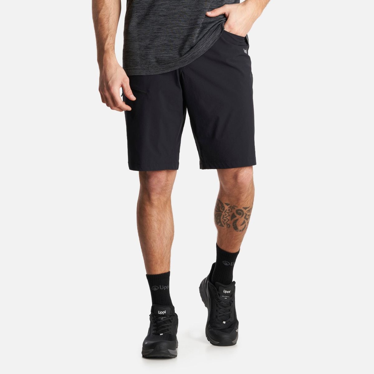 LIPPI - Short Hombre PureTrek Q-Dry Shorts Negro Lippi