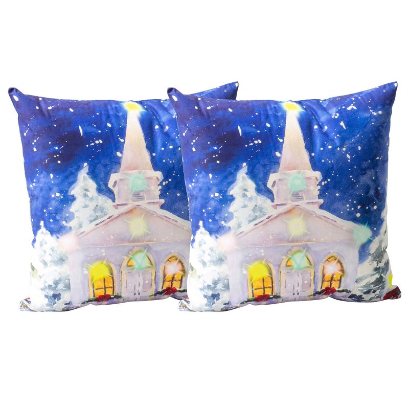 MASEL - Set  2 cojinesNavidad  AZUL  45x45