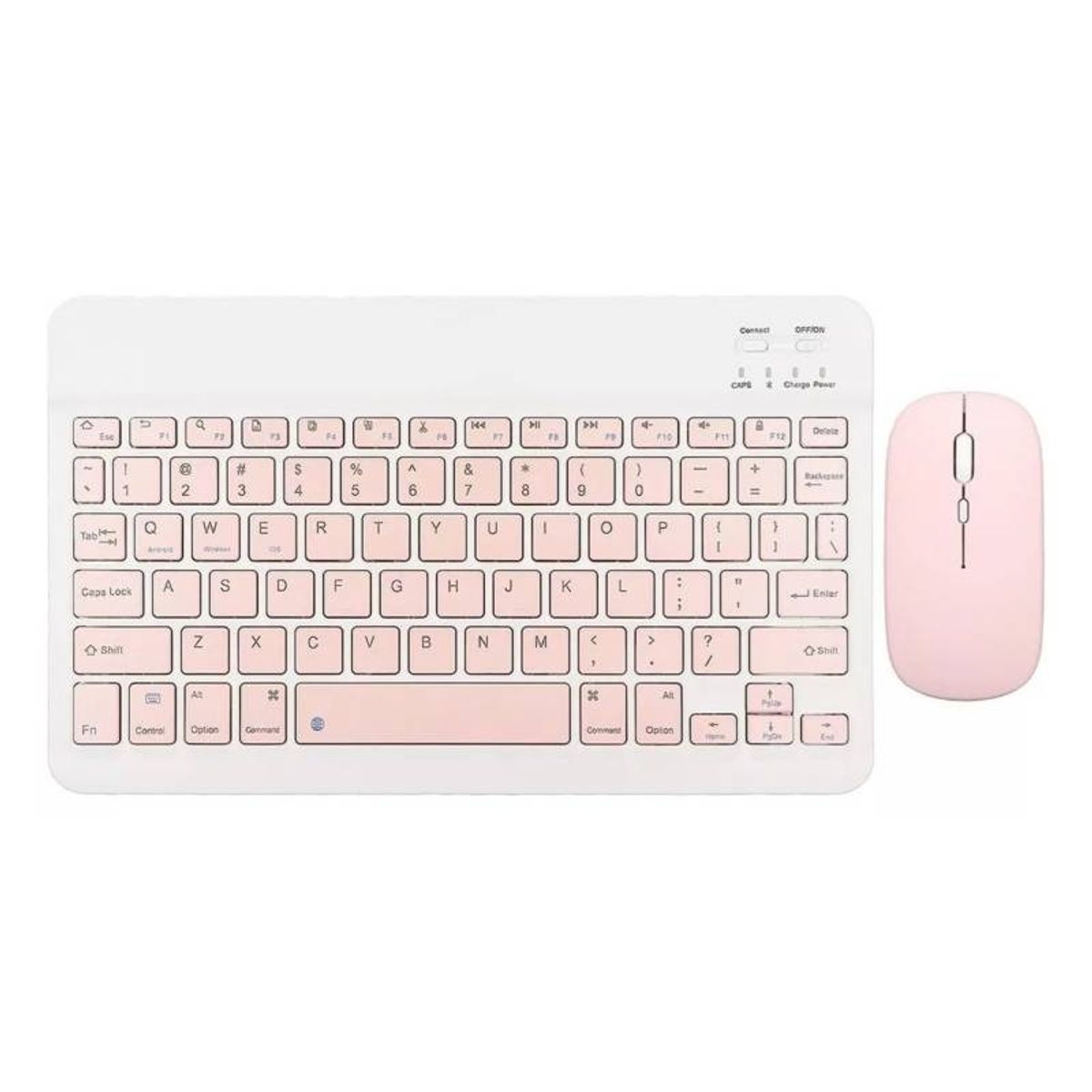 GENERICO - Kit de teclado mouse para iPad o Tablet Android Slim beige